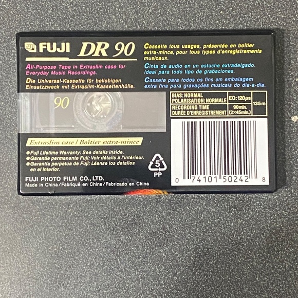 Fuji 90 minute blank audio cassette tape. New. Sealed. - Picture 15 of 16